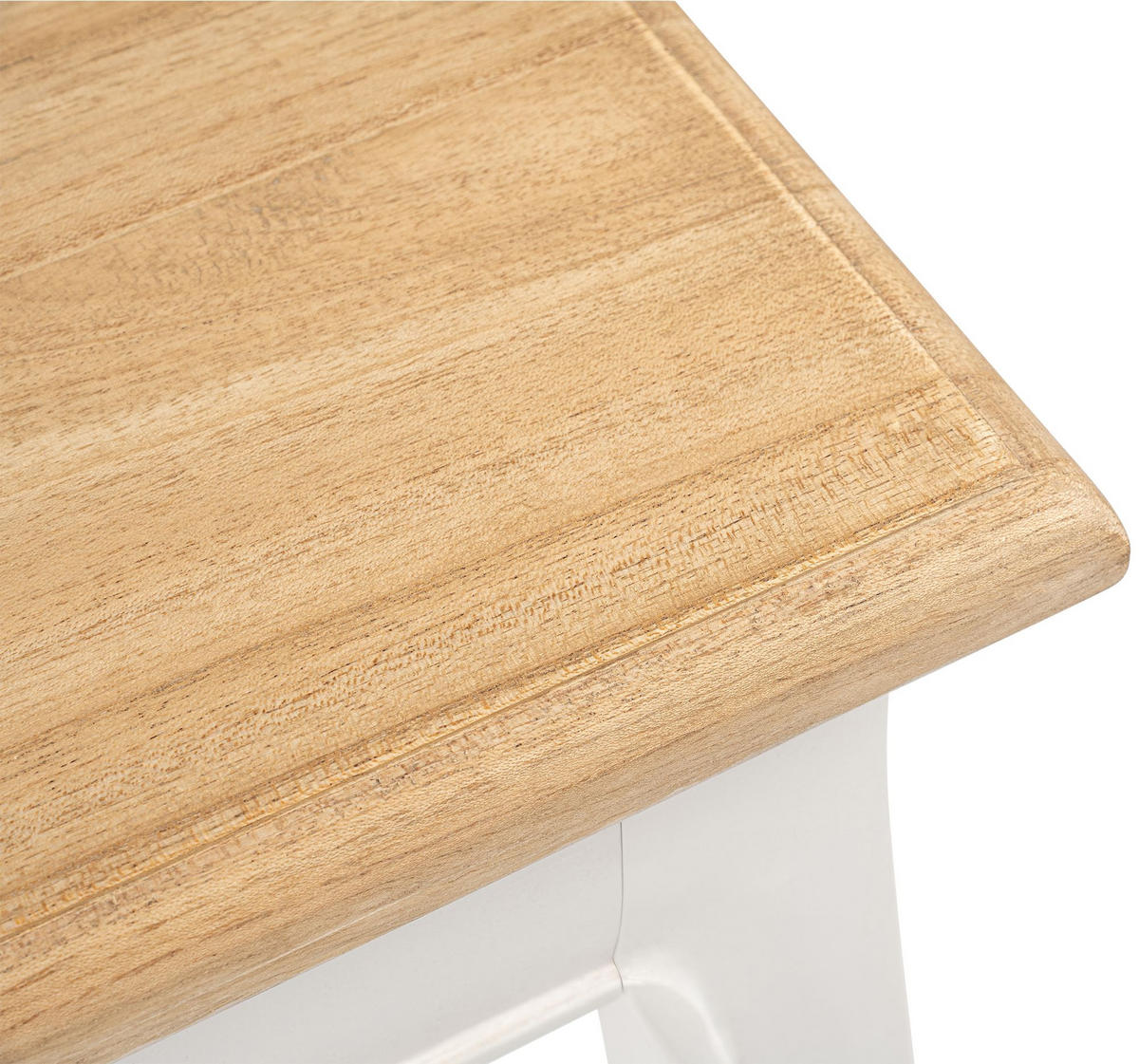 BEISTELLTISCH Alva quadratisch 50x50x45cm Holz Natura-Weiß Kleiner - Multicolor, Holz (50/50/45cm) - DELUKE