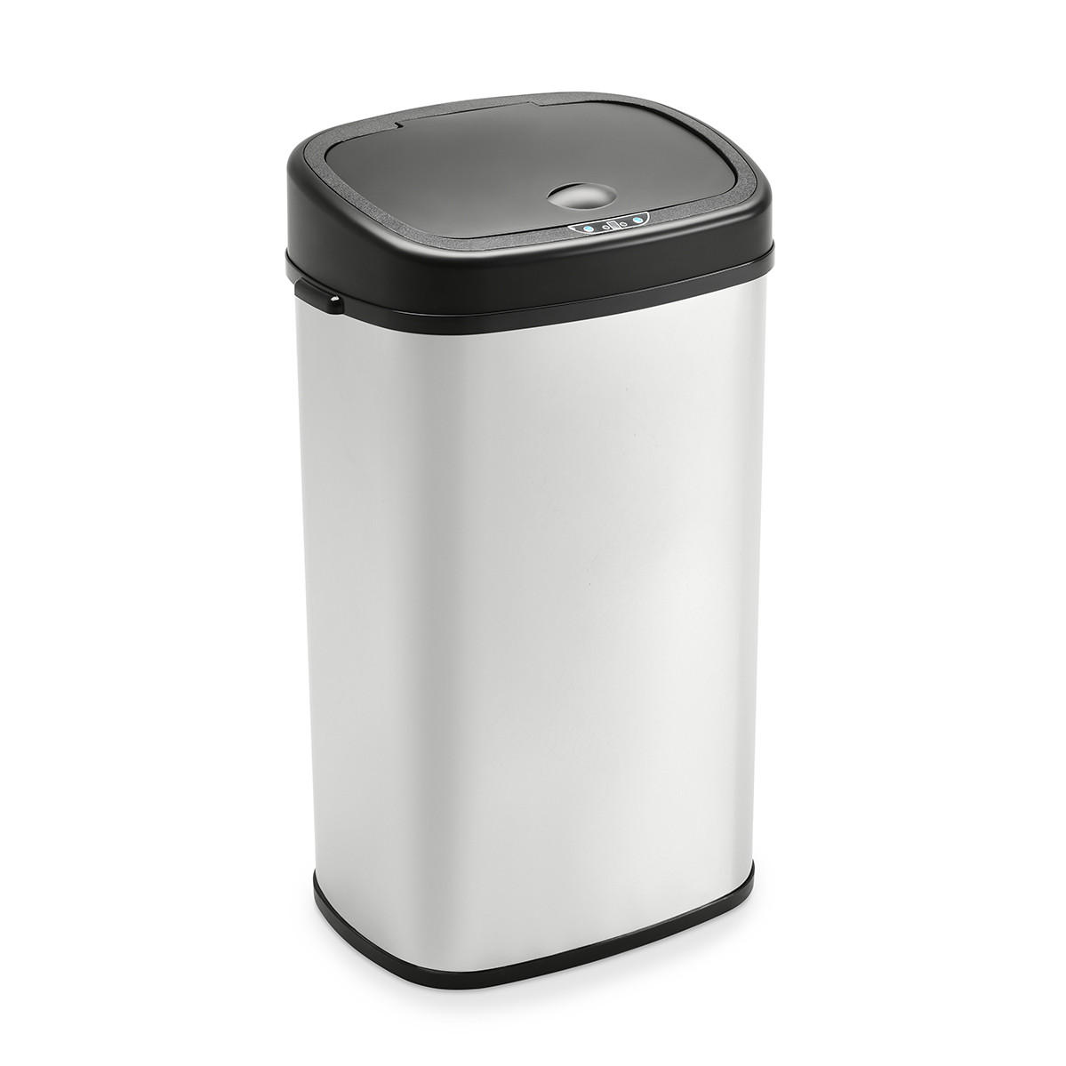 SENSORMÜLLEIMER 58L - Silberfarben, Metall (40/68/29cm) - SVITA
