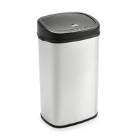 SENSORMÜLLEIMER 58L - Silberfarben, Metall (40/68/29cm) - SVITA