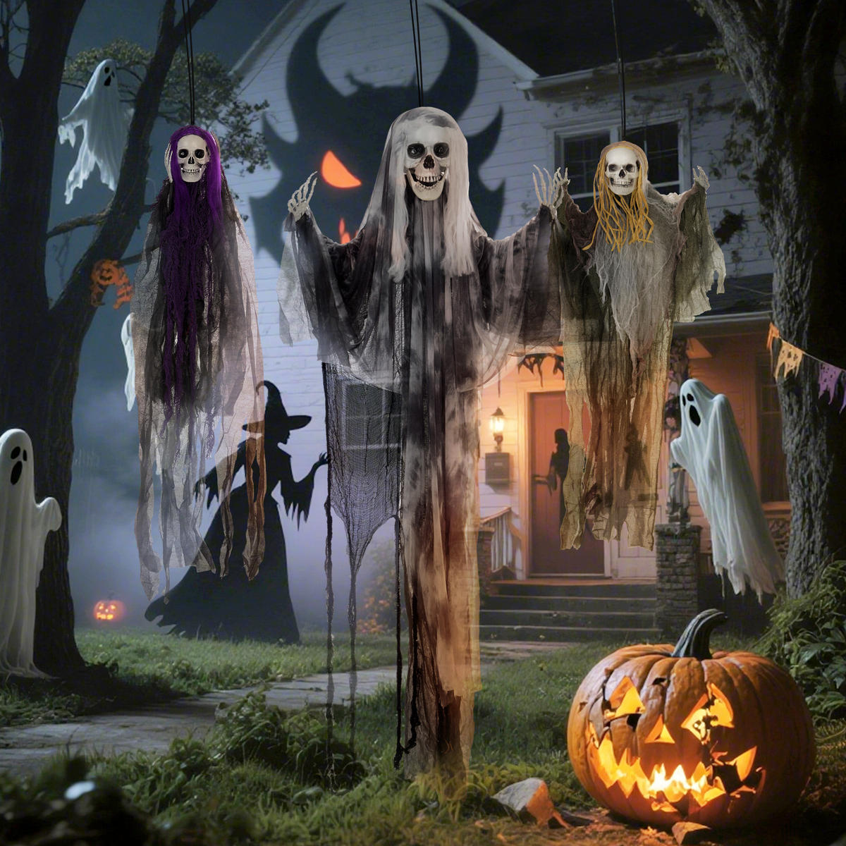 HALLOWEEN-DEKORATION Multicolor 60.0/17.0/200.0cm - Multicolor, Textil (17/200/60cm)