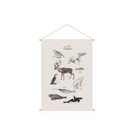 KAKEMONO Kinder Polartier L40xB60 cm POLAR - Beige, Textil (1/60cm) - Miliboo