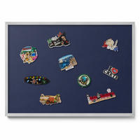 MAGNETTAFEL 70x50 cm Silberner Rahmen Dunkelblau - Bordeaux, Metall (70/50/0.4cm) - TULUP