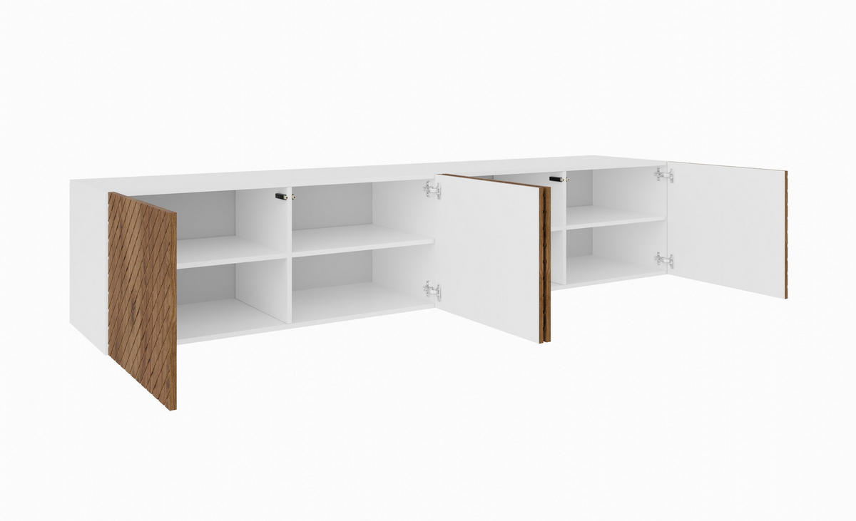 TV-SCHRANK KLER - Wildeiche/Weiß, Holzwerkstoff (200/41/40cm) - Meblini
