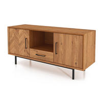 KOMMODE BREIT LEON Wildeiche - Wildeiche, Holz (144/65/45cm) - byoak