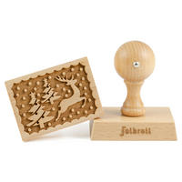 KEKSSTEMPEL Rentier Weihnacht, 70x50 mm, Buchenholz - Braun, Holz (7/7/5cm) - Folkroll