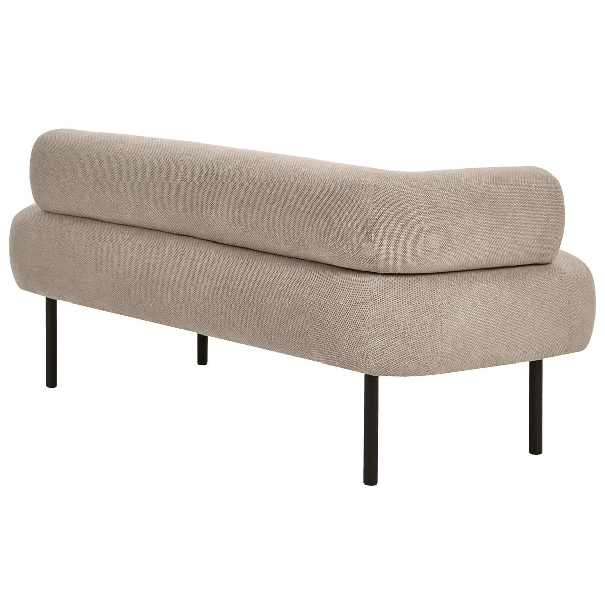 ČALOUNĚNÉ LEHÁTKO CHAISE LONGUE LEVOSTRANNÉ Látka Taupe Mirmande - černá/béžová, textil (153/65/70cm) - Beliani