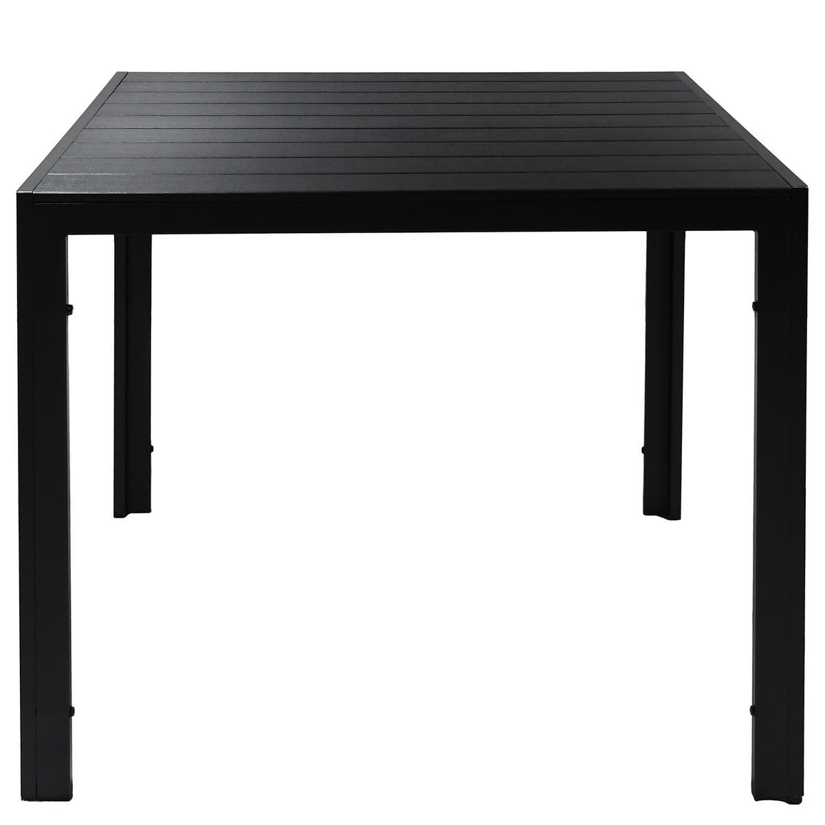 GARTENTISCH - Stahl / Polywood - Schwarz, Holzwerkstoff/Metall (90/90/74cm) - home24