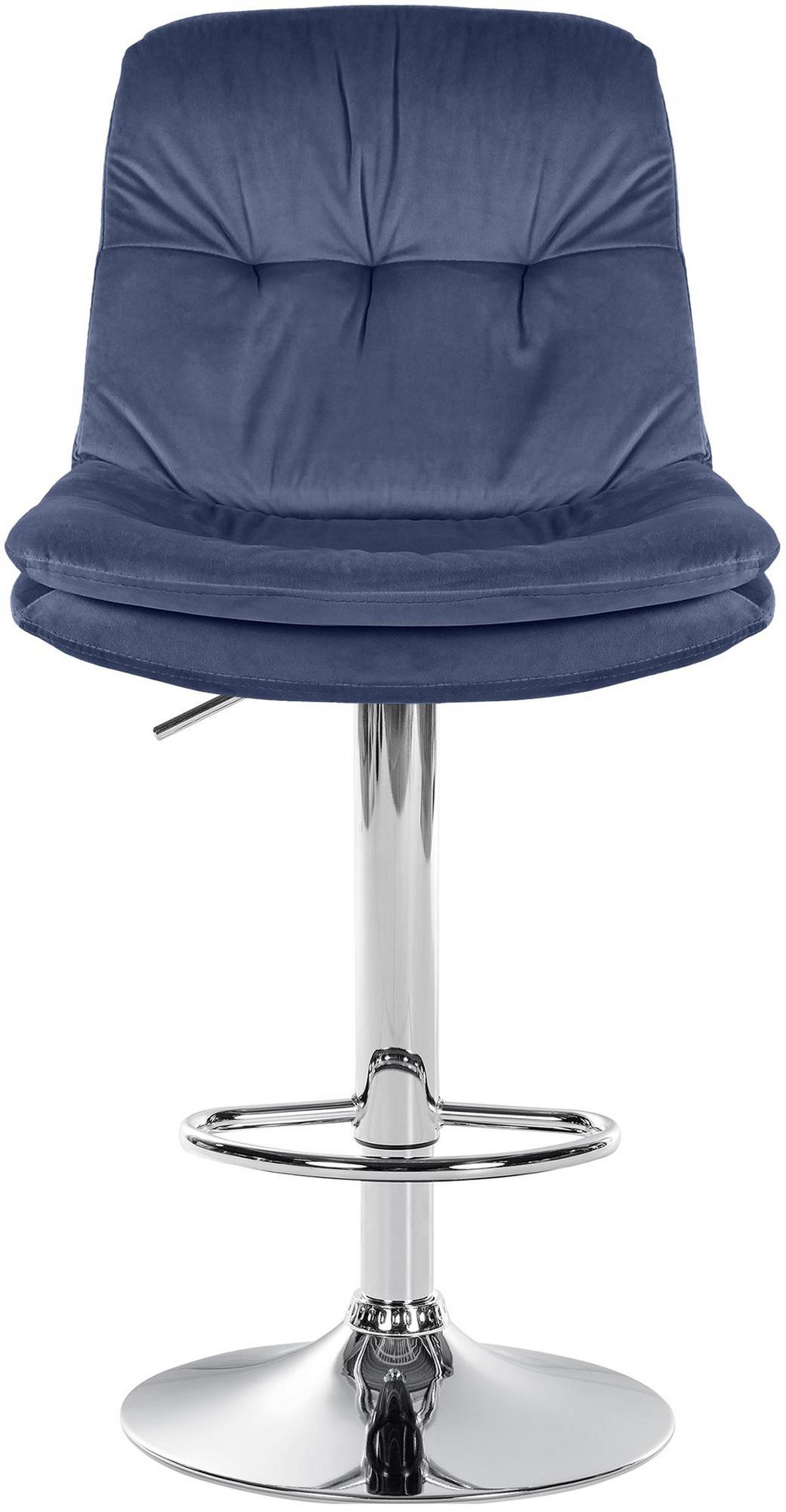BARHOCKER Samt blau - Blau/Schwarz, Textil (46/94/54cm) - CLP