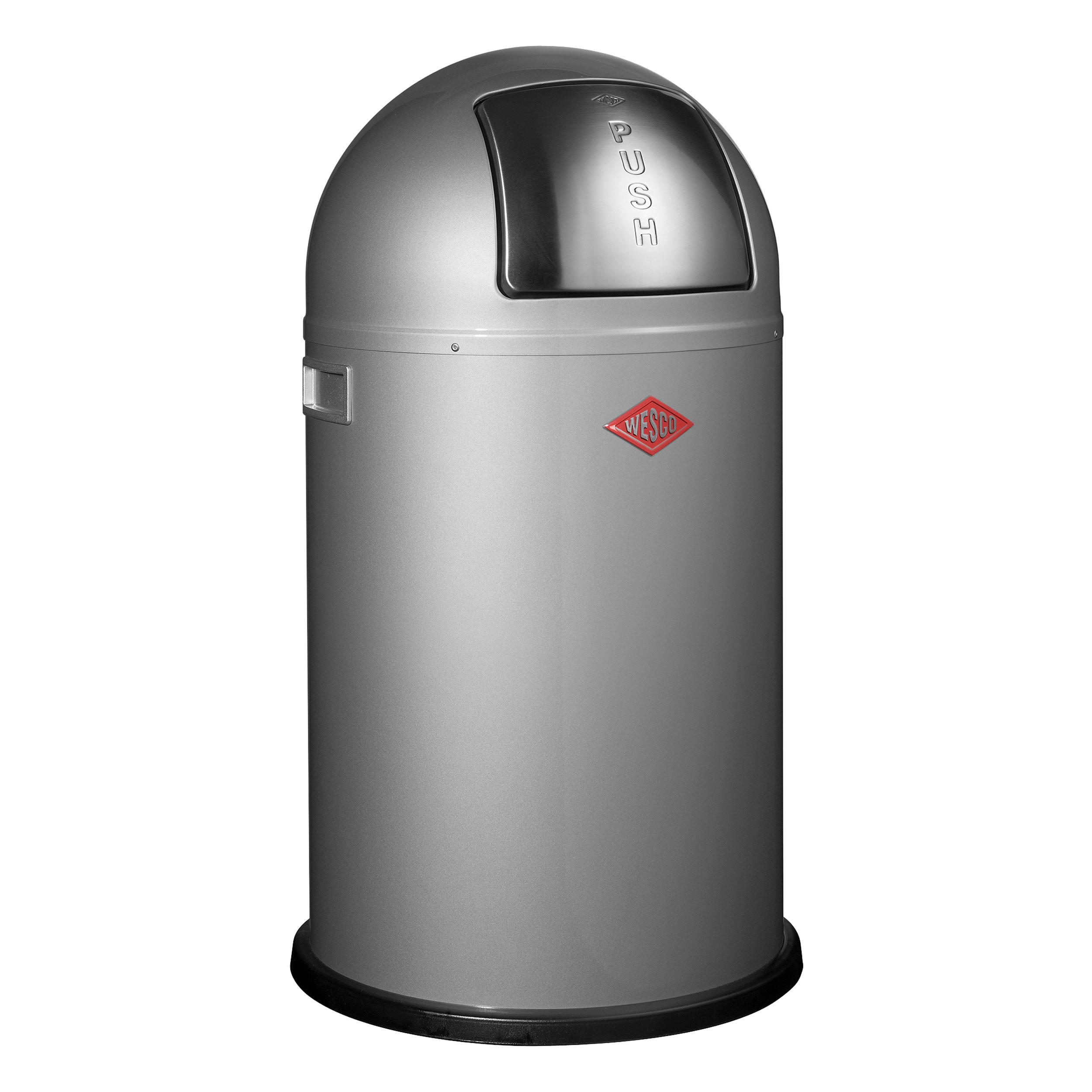 MÜLLEIMER Pushboy Junior Silber - Silberfarben, Metall (35/63/35cm) - Wesco