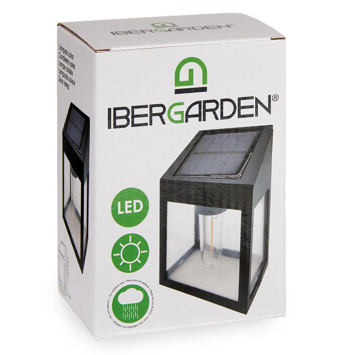 SOLARLATERNE Garten LED 9,3/6,6/13 cm - Schwarz, Kunststoff (9.3/6.6/13cm)