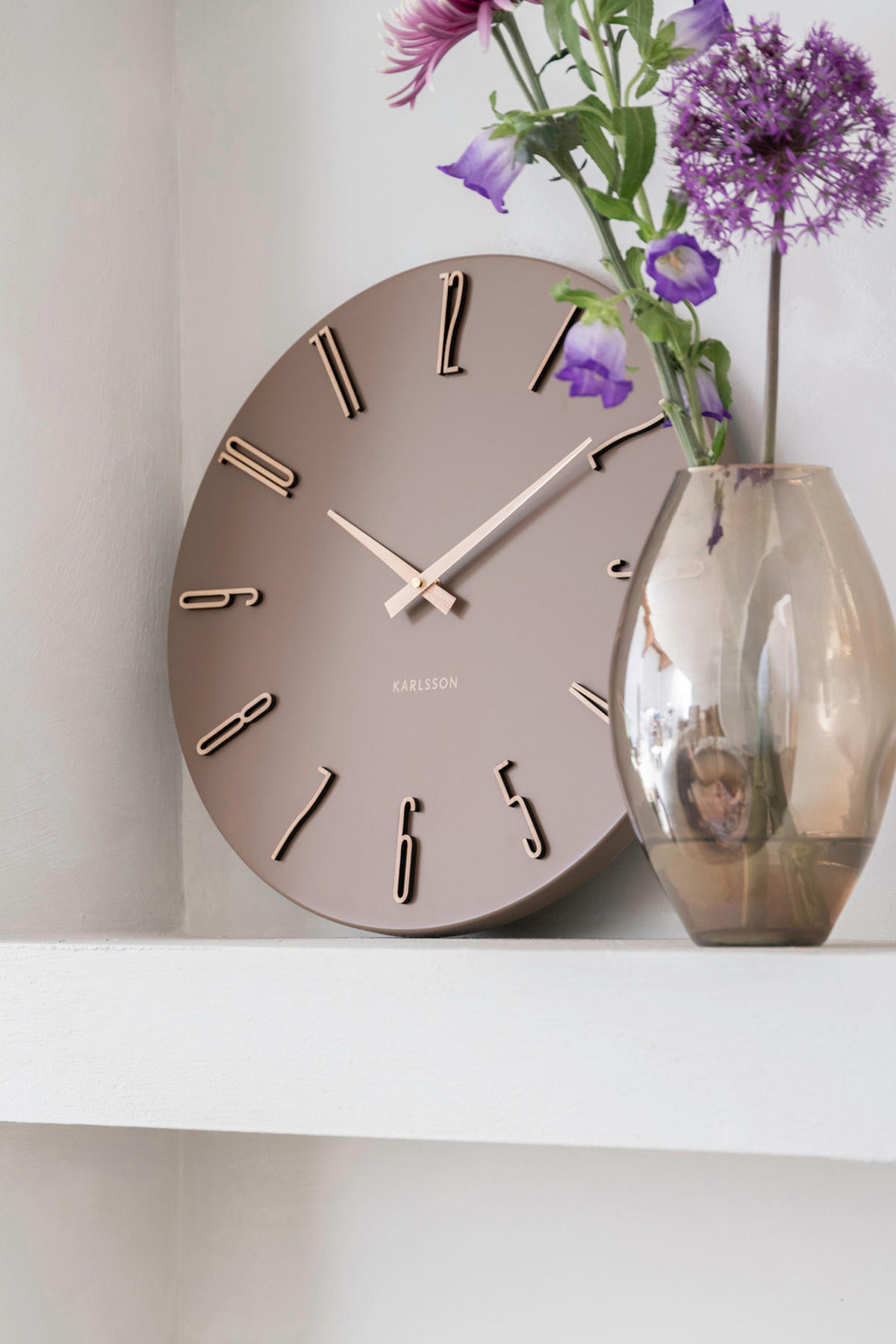 WANDUHR Esmerado Braun 2.1/40/40 cm - Braun, Metall (40/40/2.1cm) - Karlsson