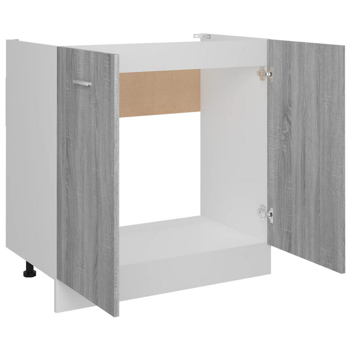 KÜCHENUNTERSCHRANK Lyon 80/46/81,5 cm aus Holzwerkstoff Grau Sonoma Dekor - Grau, Holz/Metall (80/81.5/46cm) - vidaXL