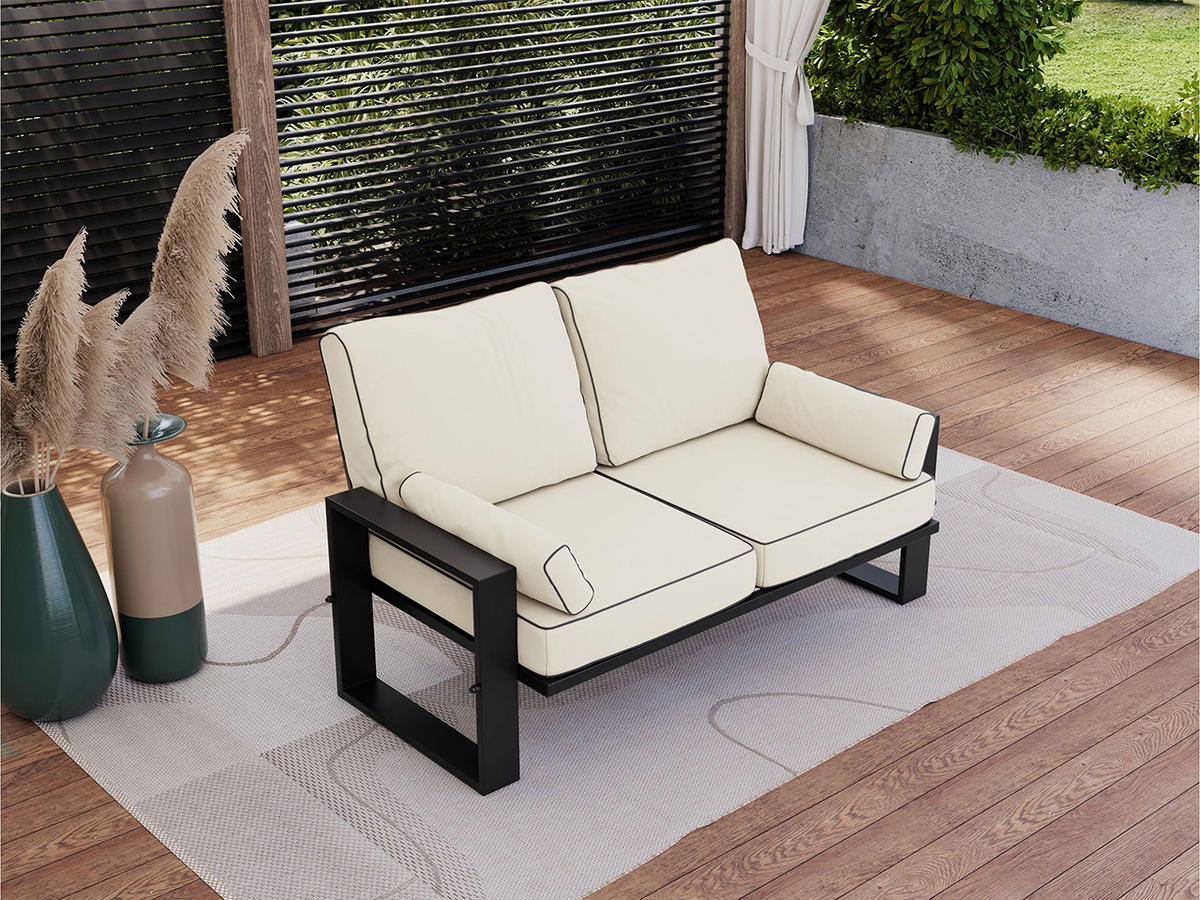 LOUNGESOFA Elba 2 Sitzer - Beige - Beige, Textil (150/90/87cm) - MKS