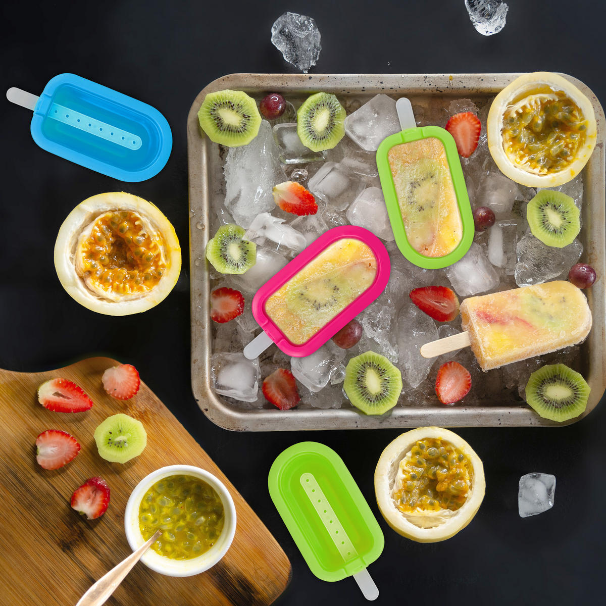 6XEISFORM - Multicolor, Kunststoff (6.5/2.5/14cm) - Relaxdays