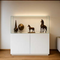 KUNSTVITRINE 36/100/37 cm mit Schiebetür & Schloss - Transparent, Glas (100/37/36cm) - K-Möbel