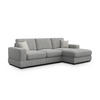 ECKSOFA OTTO 4-Sitzer, grau - Schwarz/Grau, Holz/Textil (279/159cm) - Courtois Laville