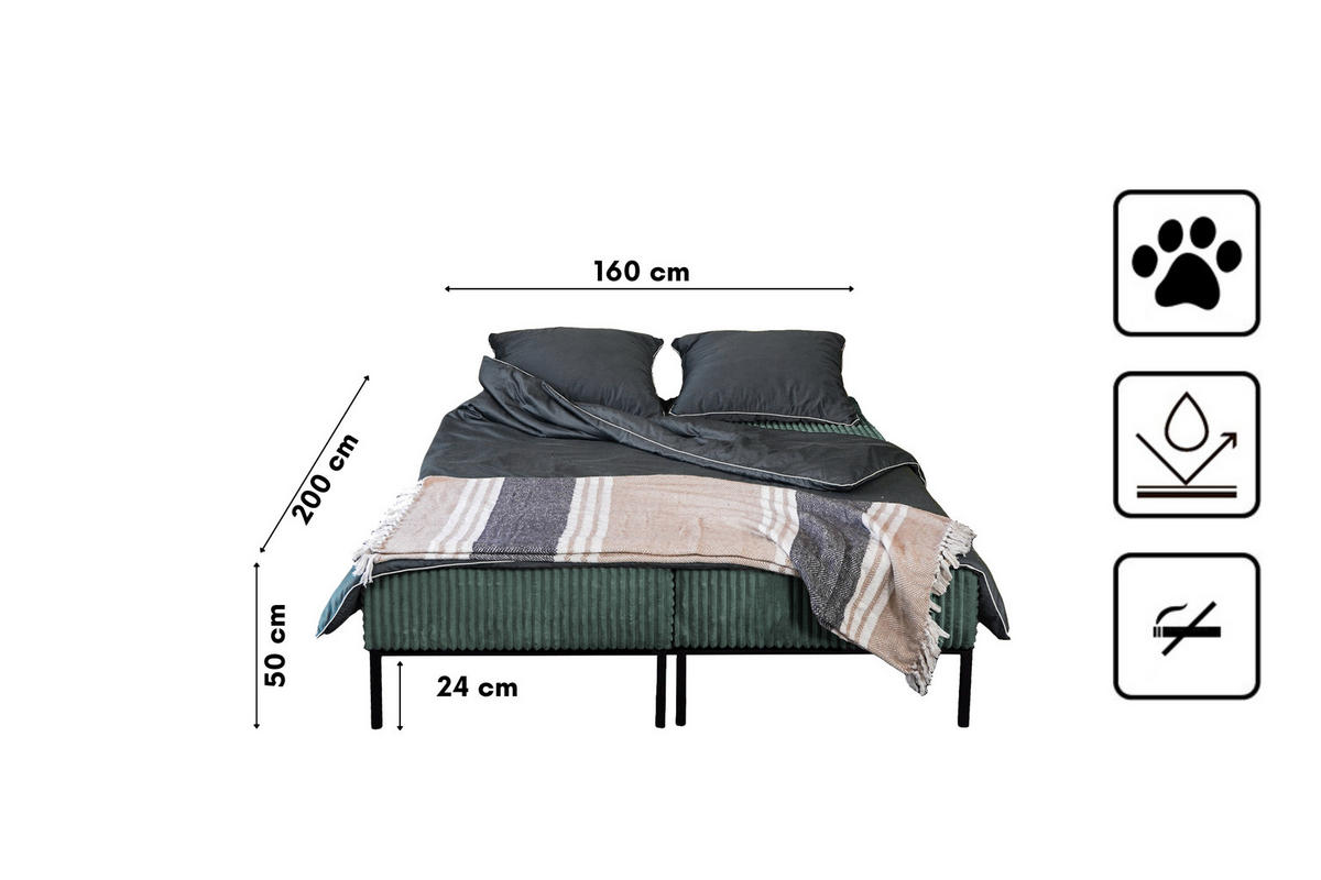 SOFA Mit Schlaffunktion MOOKA 4in1-Multifunktions-System Stoff Velo Grün - Grün, Holz/Textil (240/87/103cm) - Kaiser Möbel