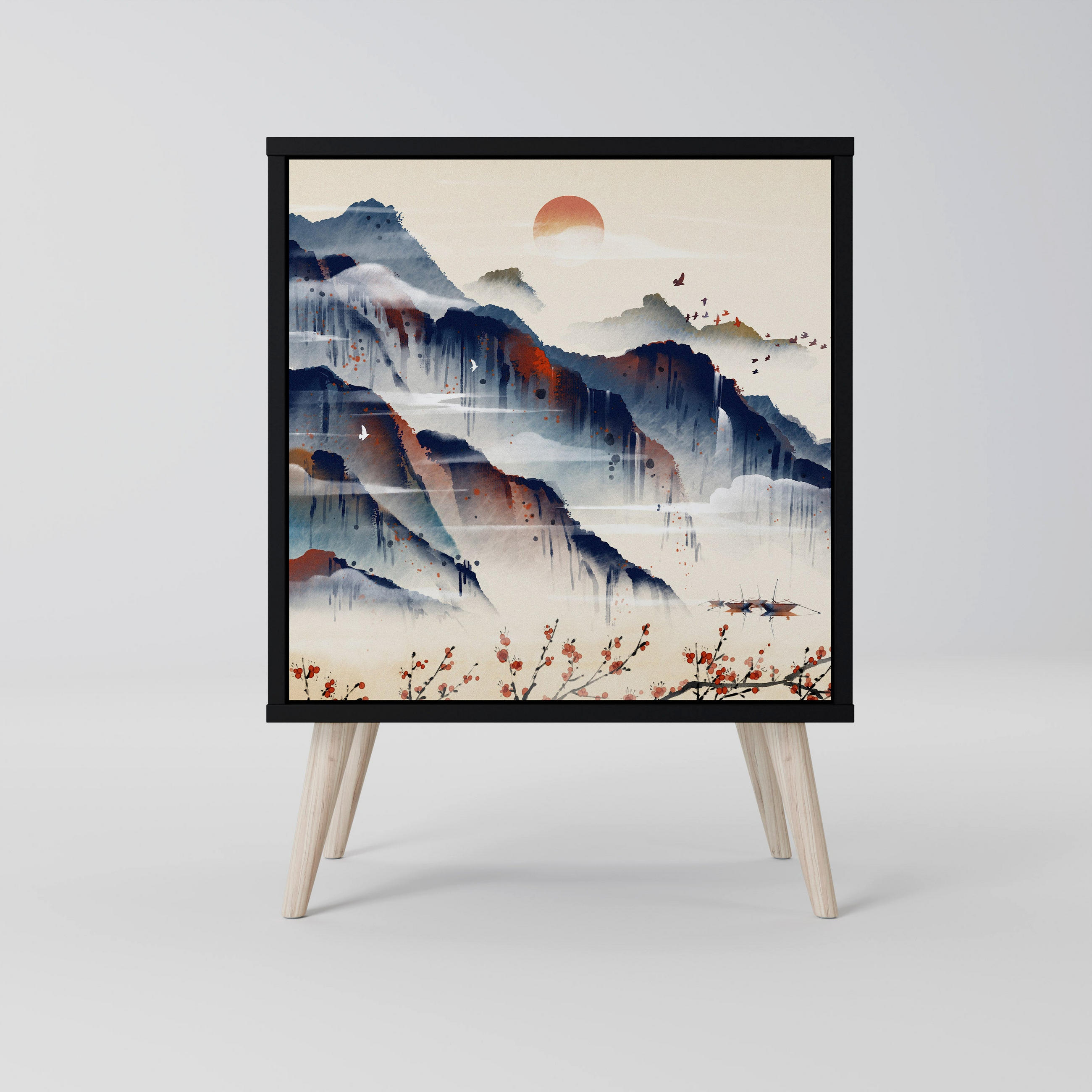 SpaceRebels Sideboard Schwarz 57.5x77.5x42 cm