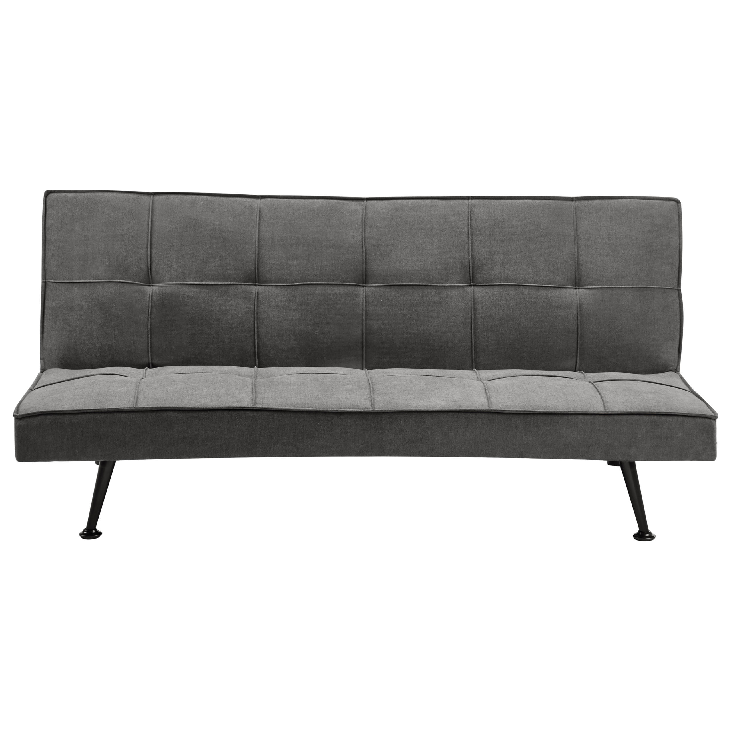 SCHLAFSOFA 168/105 cm Dunkelgrau Hasle - Dunkelgrau/Schwarz, Textil (168/75/88cm) - Beliani