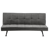SCHLAFSOFA 168/105 cm Dunkelgrau Hasle - Dunkelgrau/Schwarz, Textil (168/75/88cm) - Beliani