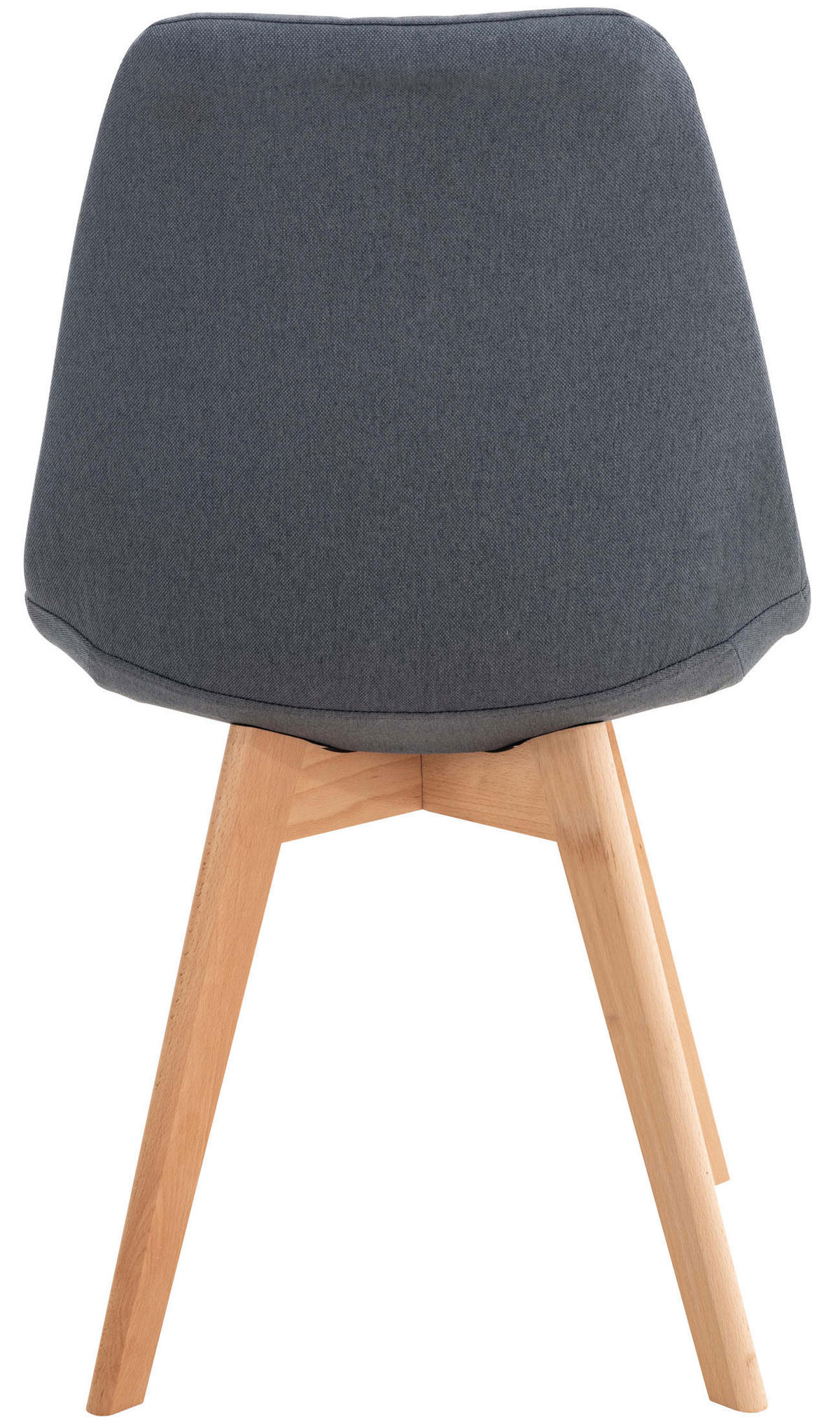 STUHL Stoff dunkelgrau - Eukalyptusholzfarben/Dunkelgrau, Holz/Textil (49/83/50cm) - CLP