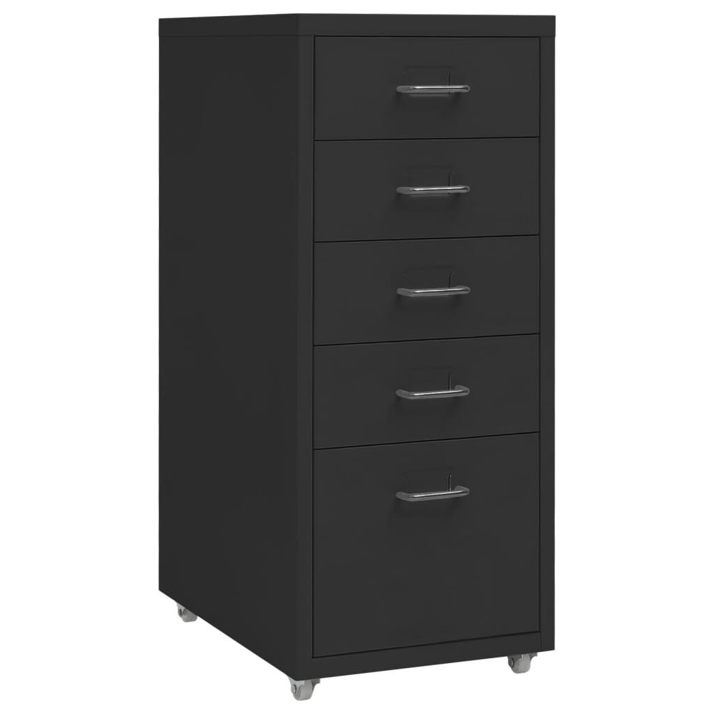 vidaXL Aktenschrank Schwarz 41x69x28 cm
