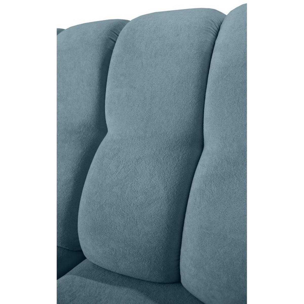 ECKSCHLAFSOFA Zoja rechts hellblau - Schwarz/Hellblau, Textil (261/193cm) - Beautysofa