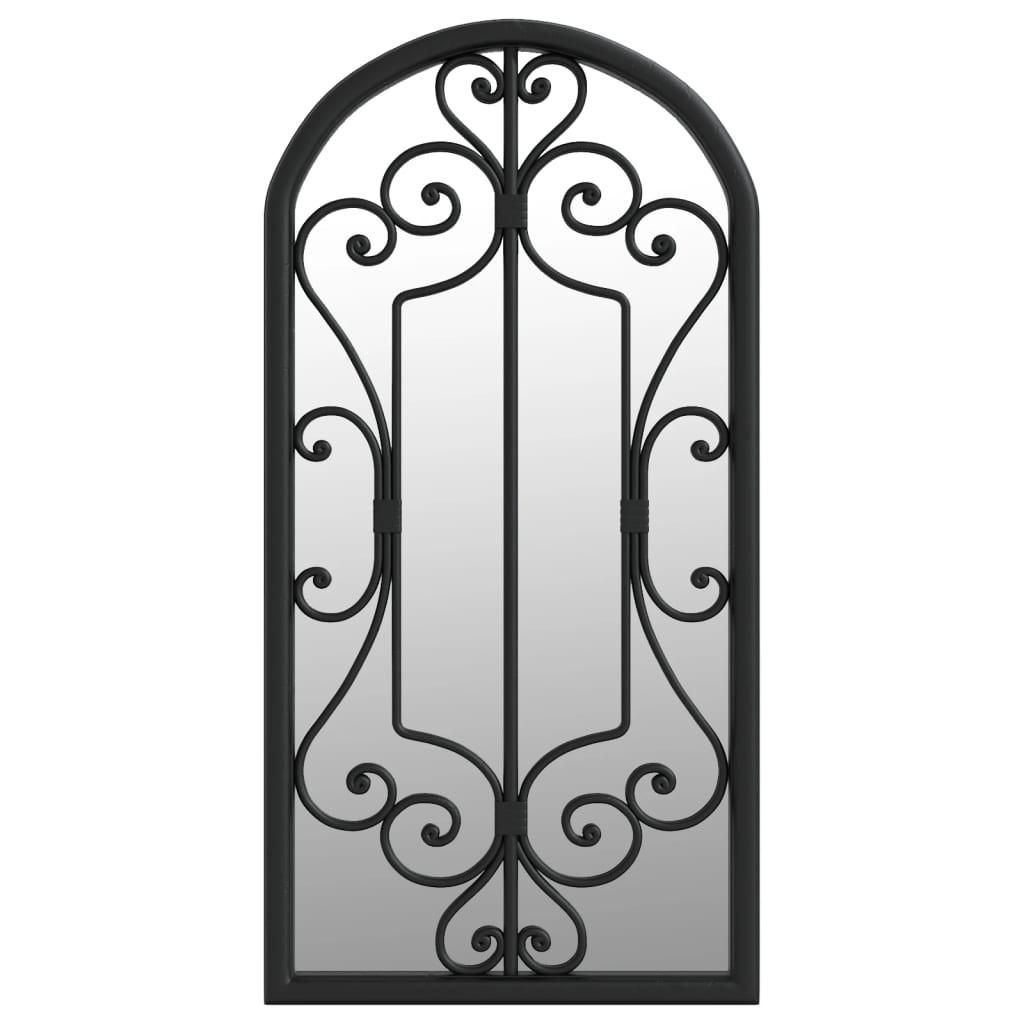 SPIEGEL Schwarz 70x30 cm Eisen für den Innenbereich - Schwarz, Metall (30/70/1cm) - furnicato