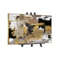 GEMÄLDE Goldene Fragmente II Schattenfugenrahmen Gold 140x100 cm - Goldfarben, Holz (140/100cm) - YS-art gallery