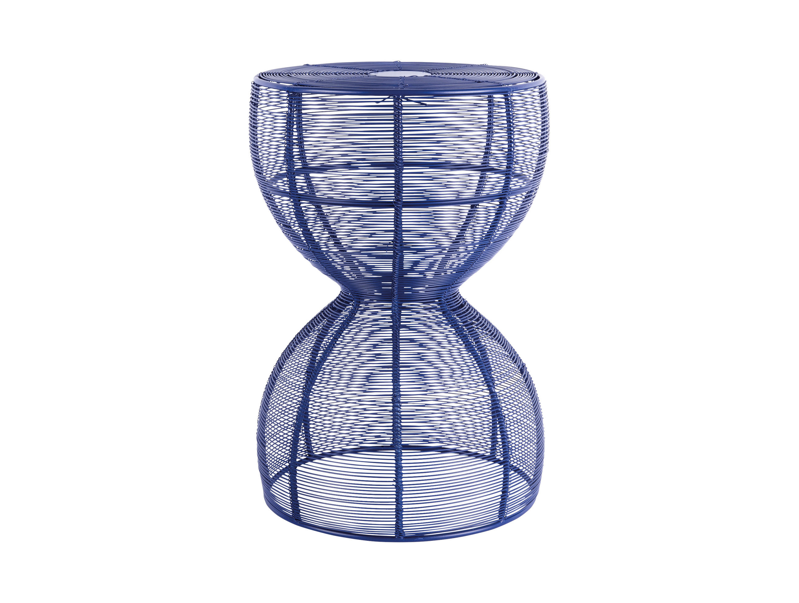 BEISTELLTISCH Cuerda Onda - Blau - 30/30/41 cm - Blau, Metall (30/30/41cm) - Leitmotiv