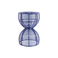 BEISTELLTISCH Cuerda Onda - Blau - 30/30/41 cm - Blau, Metall (30/30/41cm) - Leitmotiv