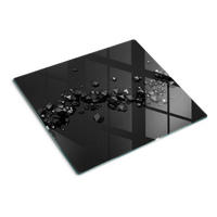 GLASPLATTE 60x52 cm 3D - Schwarz, Glas (60/0.4/52cm) - TULUP