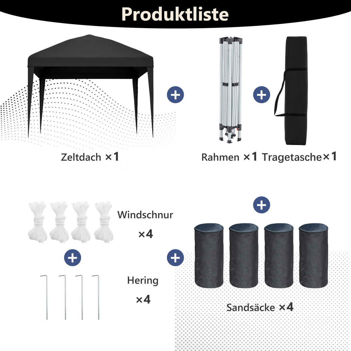 GARTENPAVILLON Pavillon 3x3 m Schwarz - Schwarz, Metall (313/197/313cm) - ComfortXL