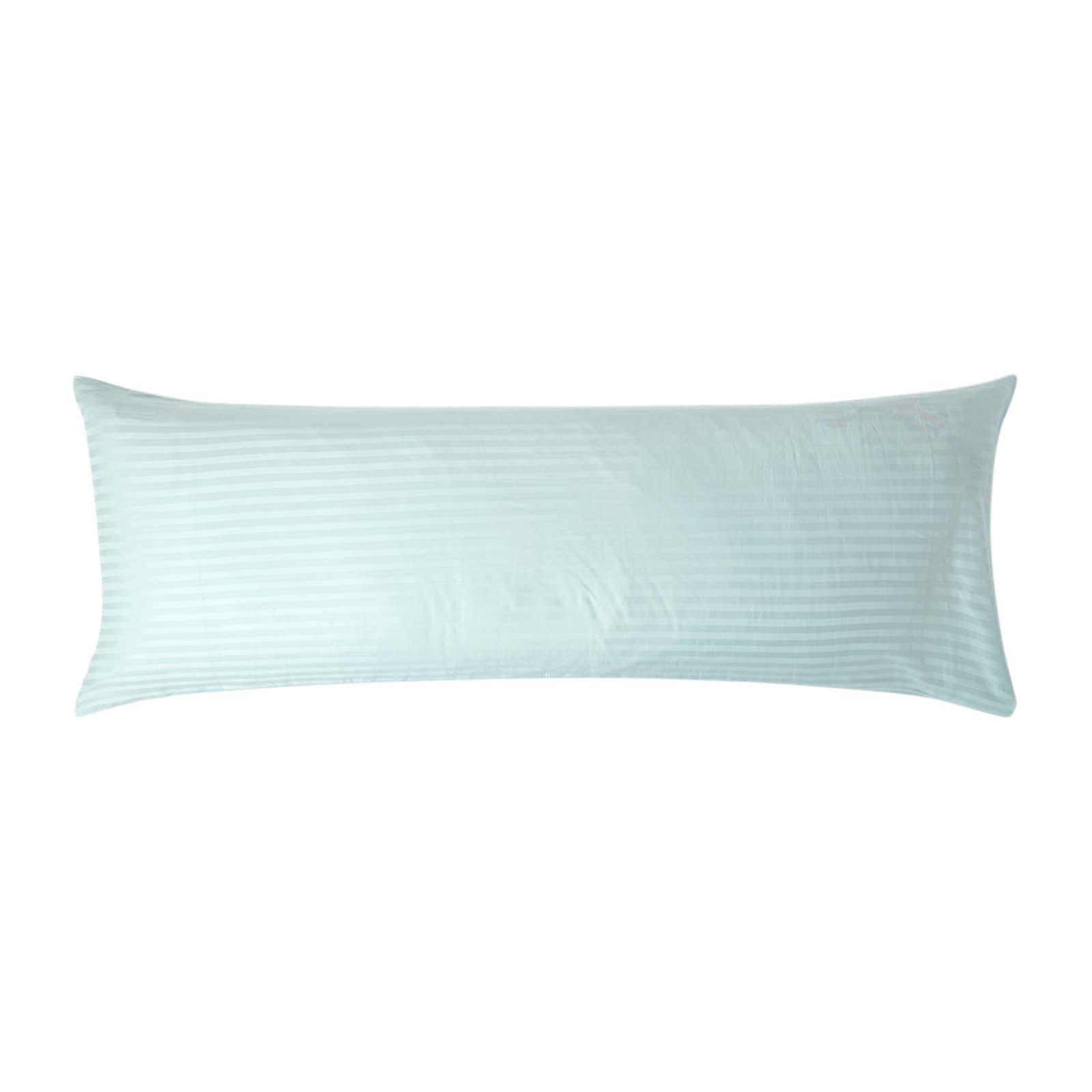 SEITENSCHLÄFERKISSENBEZUG Damast-Streifen, 48/136 cm - Blau, Textil (50/140cm) - Homescapes