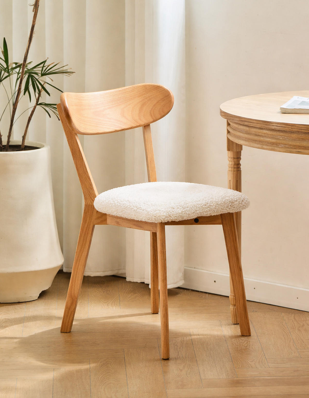 STUHL 2er-Set Holz Weiß - Weiß, Holz (41/79/56cm) - Nordlys