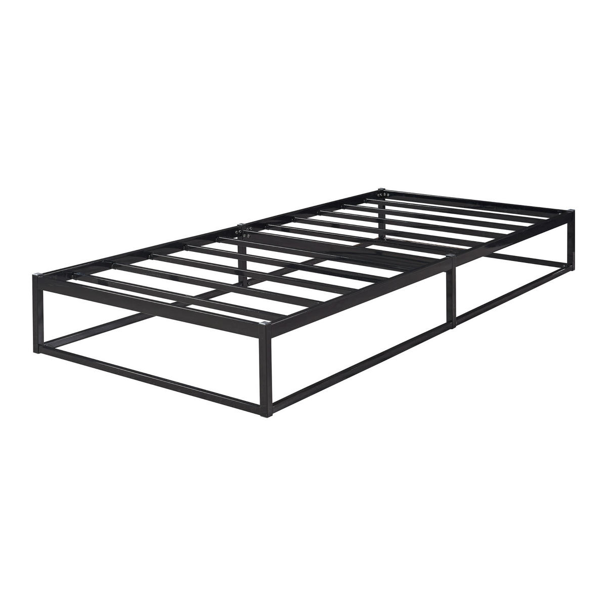 METALLBETT Trerunta - Schwarz, Metall (90/200cm) - [en.casa]