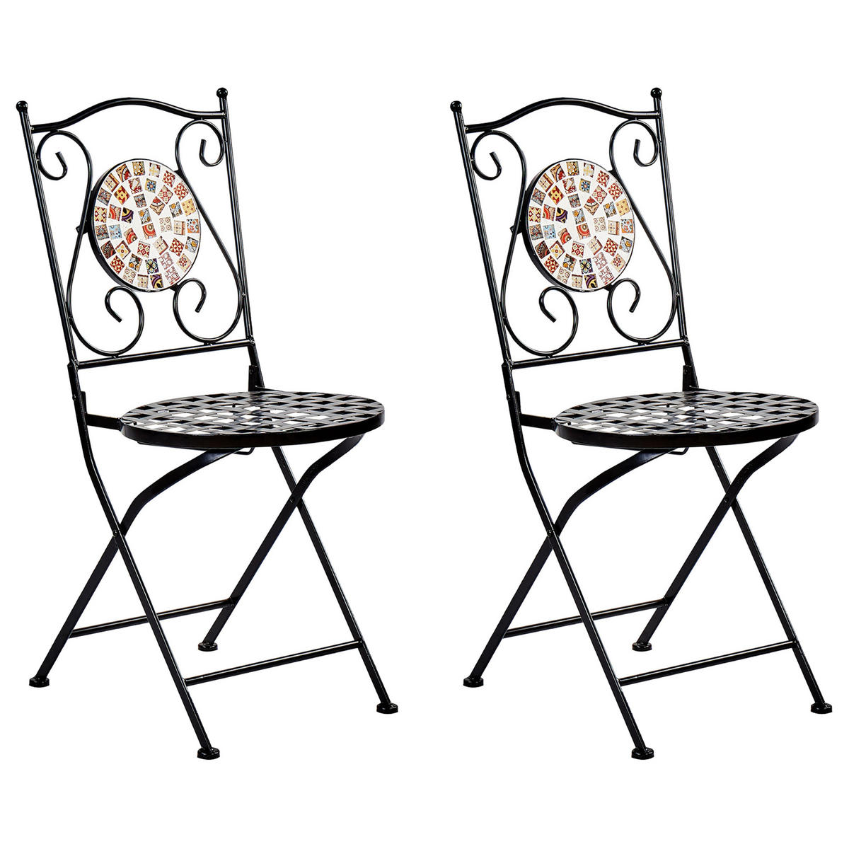 BISTRO SET od 2 crni Casario - višebojno/crna, metal - Beliani
