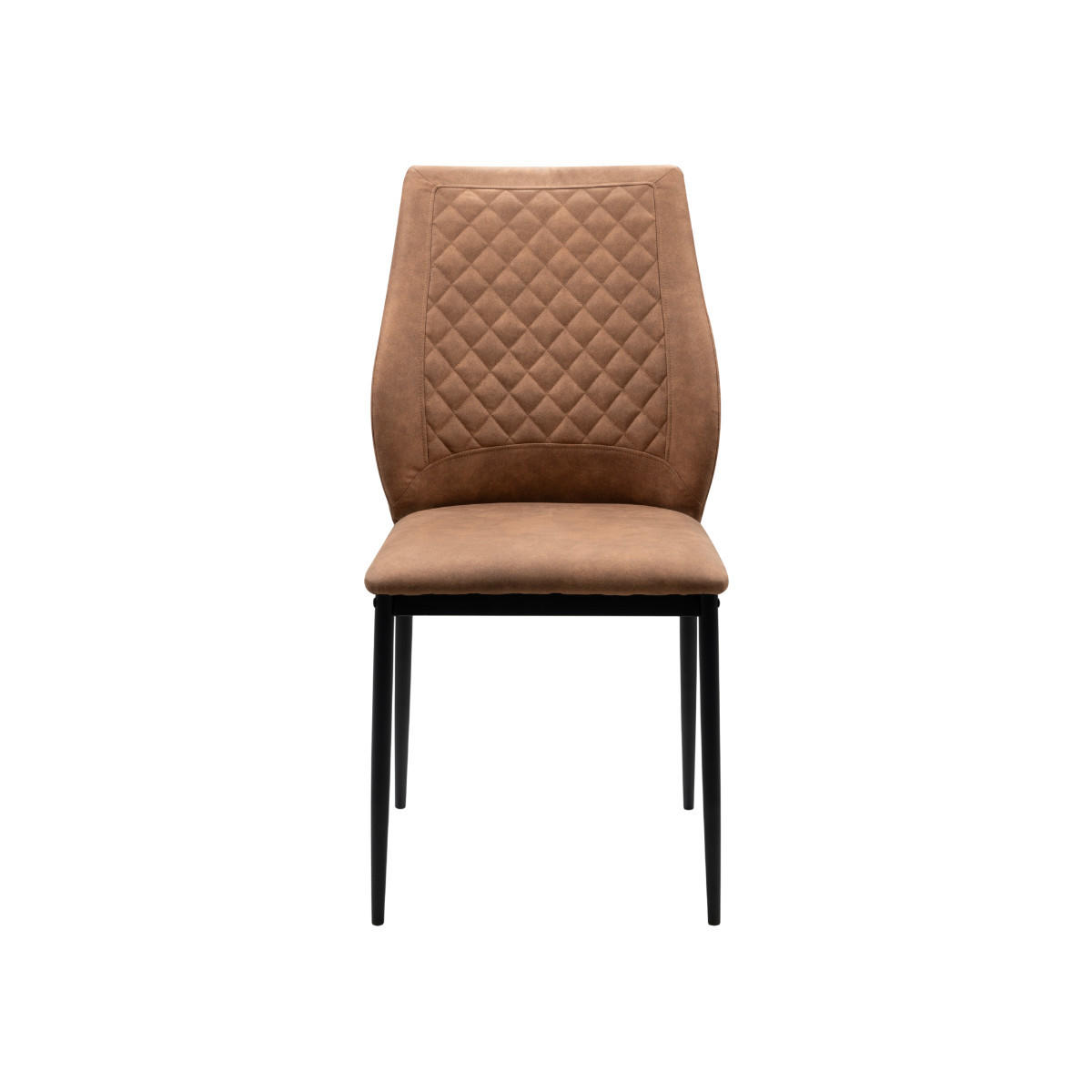 ESSZIMMERSTÜHLE STOFF MIT METALLGESTELL 4er set 45/90/45 cm - Braun, Metall (45/90/48cm) - Calicosy