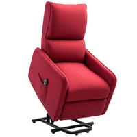 AUFSTEHSESSEL, Elektrisch verstellbar, Fernbedienung, Stofftasche, Relaxsessel, Rot - Multicolor, Holzwerkstoff (86.5/98/62cm) - FORIOUS