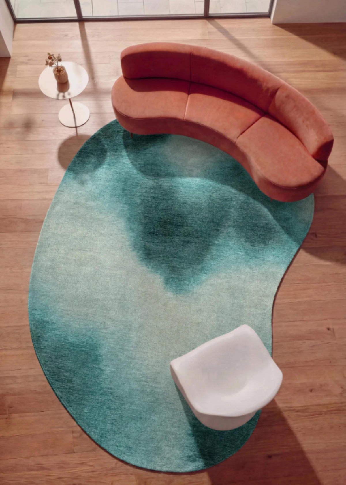 TEPPICH modern Flachgewebe AERO Blau 340 x 235 cm - Blau, Textil (340/235cm) - Novatrend