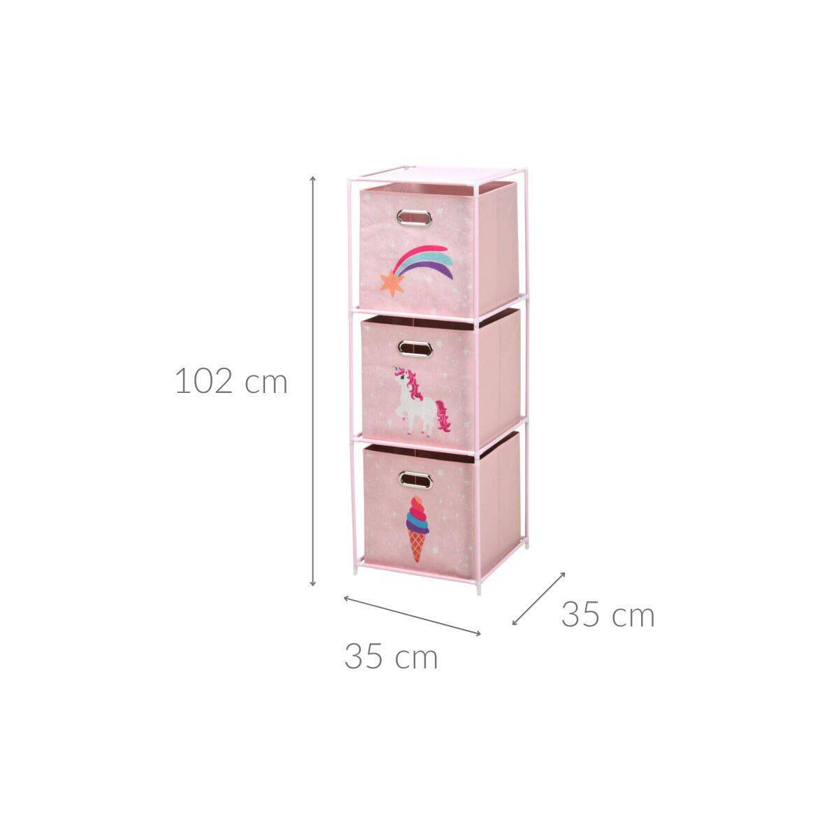 REGAL Textl - Rosa, Metall (35/102/35cm)