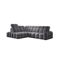 ECKSOFA TOLLO Salvador-stoff L-form 302x217x105 cm anthrazit - Anthrazit, Holz/Textil (302/217cm) - DomoHome