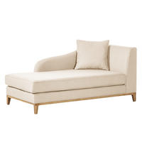 RECAMIERE - Beige, Eichenholz/Textil (165/77/82cm) - home24