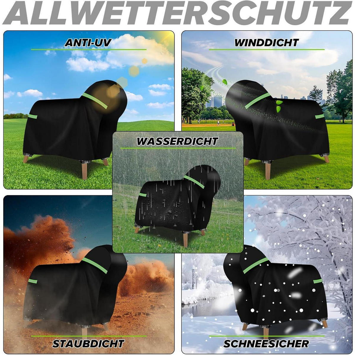 ABDECKUNG für Holzpferd 160 x 110 x 70 cm Wasserdicht Schwarz - Schwarz, Kunststoff (70/160/110cm)