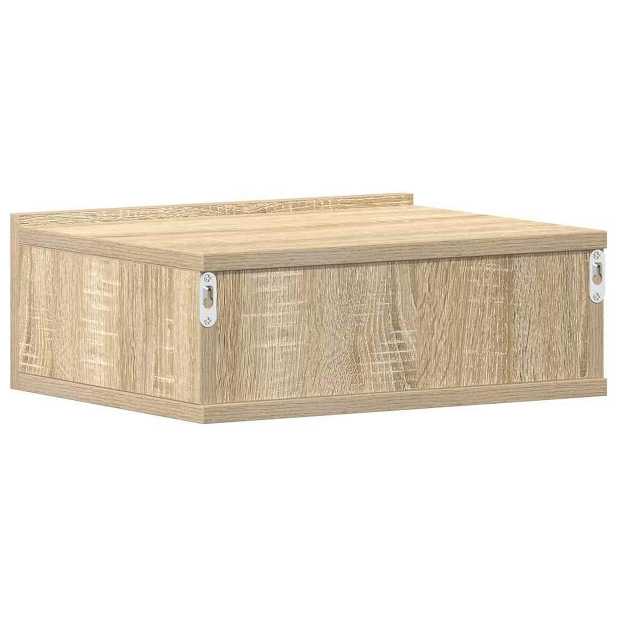 NACHTTISCH hängend 2-teilig mit 1 Schublade 40/30/15 cm in Sonoma-Eiche Dekor - Sonoma Eiche, Holz (40/15/30cm) - vidaXL