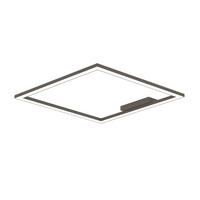 LED-DECKENLEUCHTE - Graubraun, Metall (60/60/100cm) - Lumicom