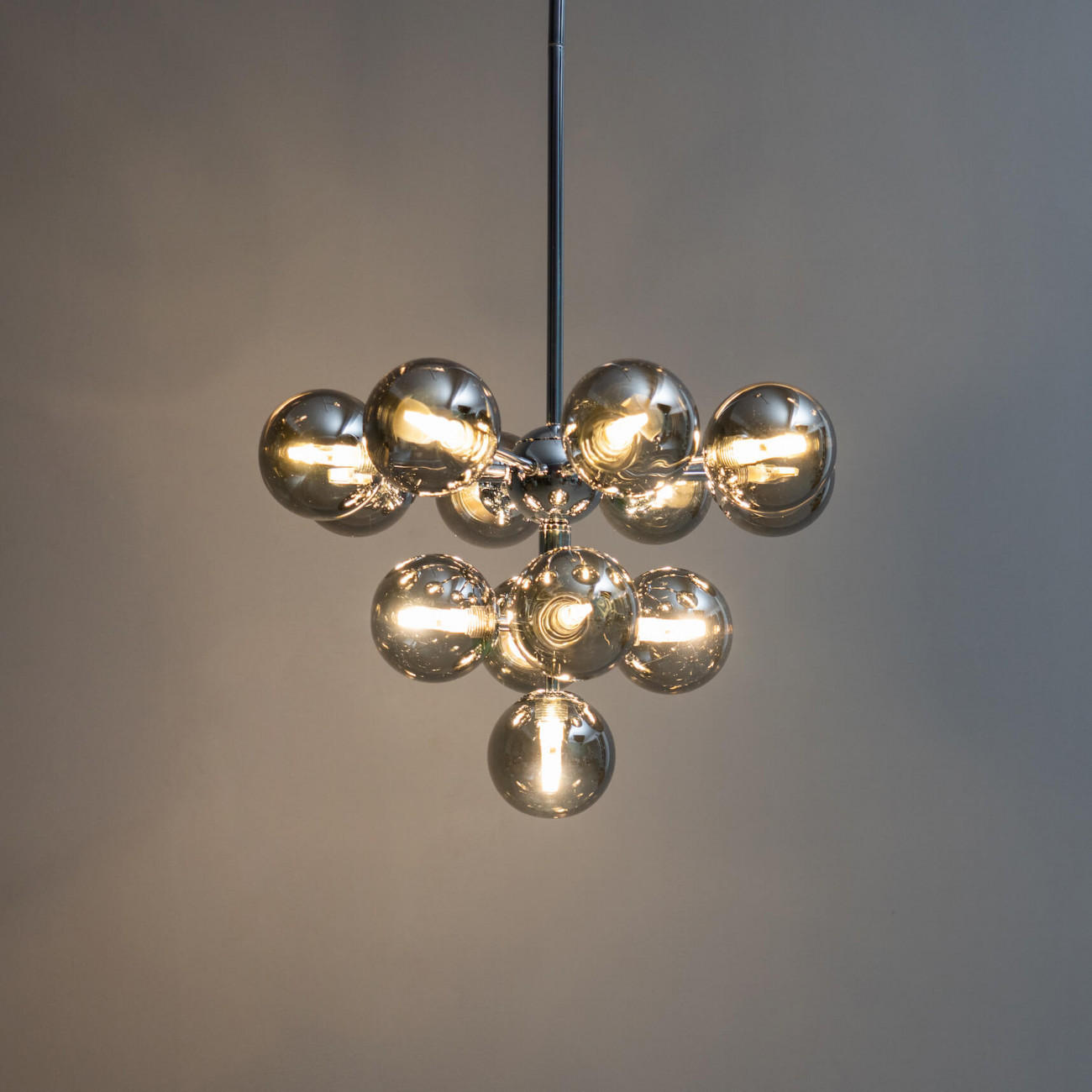 HÄNGELEUCHTE Nizzalo, Silber/Chrom, 35cm - Chromfarben, Glas (35/50/35cm) - KOSILUM