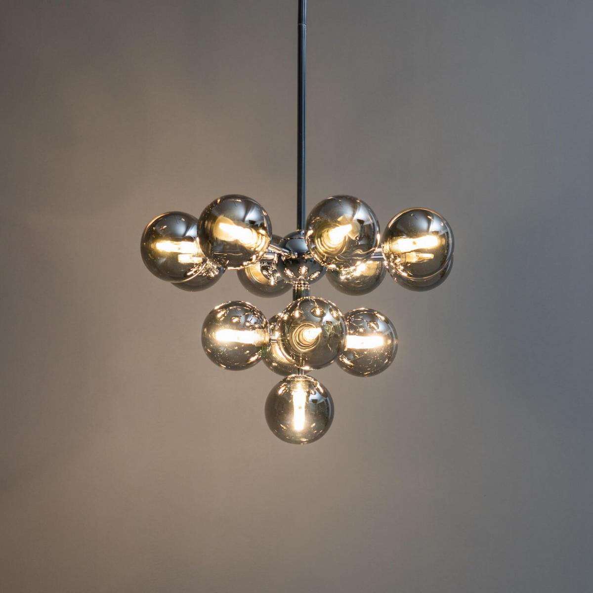HÄNGELEUCHTE Nizzalo, Silber/Chrom, 35cm - Chromfarben, Glas (35/50/35cm) - KOSILUM
