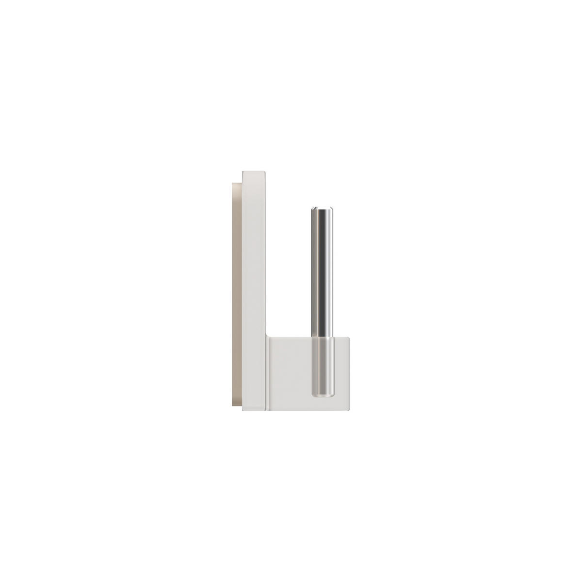 KLEBEHAKEN MIT METALLSTIFT für Vitragestangen, Glasklar, Packung 4 Stück - Transparent, Kunststoff/Metall (1.7/2.4/1.2cm) - INTERDECO