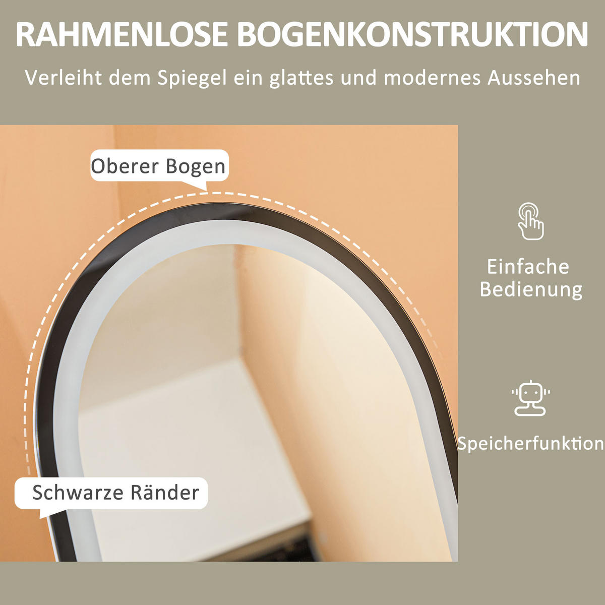 GANZKÖRPERSPIEGEL, 150 x 40 cm Standspiegel mit LED-Beleuchtung, Schwarz - Schwarz, Glas (40/150/3cm) - HOMCOM